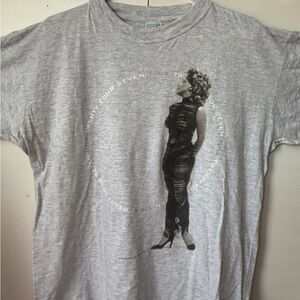 VINTAGE 1999 Tina Turner Gray Graphic TOUR T-Shirt